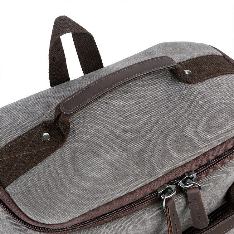 Tilorena masculino lona mochila de grande capacidade resistente ao desgaste lazer viagem computador saco retro masculino ombro grande tamanho