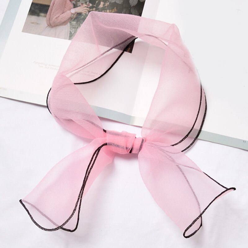 Solid Organza Women scarves Clothing Accessories Candy Color Korean Women Ladies Newest Magic Super Thin Scarves: Rose purple