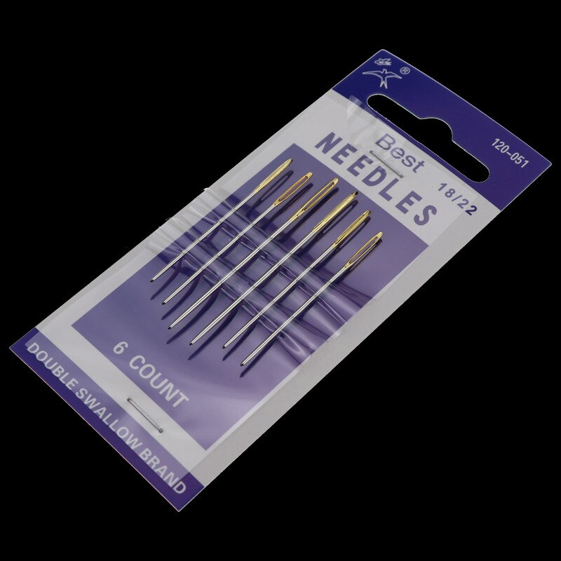 Beading Needle Tools for Jewelry Making DIY Hand stitches Sewing Needles DIY Embroidery Big Eyes Steel Needle: 5PCS 120-051