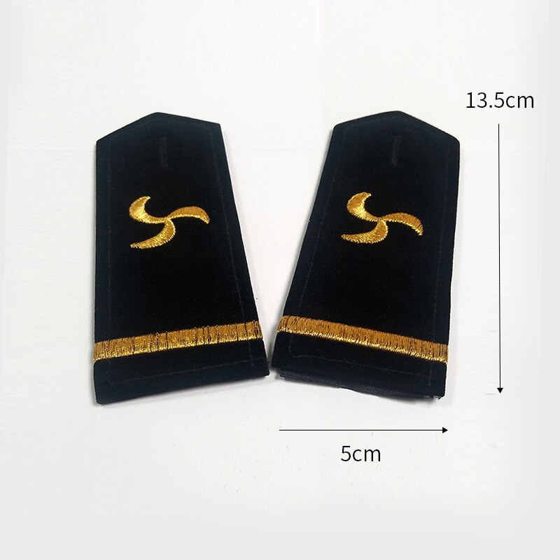 Uniforme de chemise de la marine américaine 10 paires, Badge d'épaule, hélice ancre, épaulettes à bande dorée, décor de vêtements artisanaux pour Costume de la marine: propeller 1