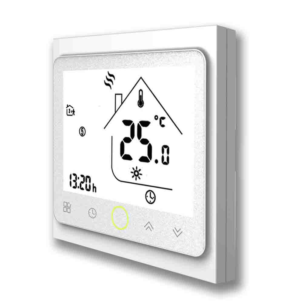 Dual Sensor Centralized Building Control By RS485&Modbus Thermostat for Water Heater/Valve switch: WHITE / 24V