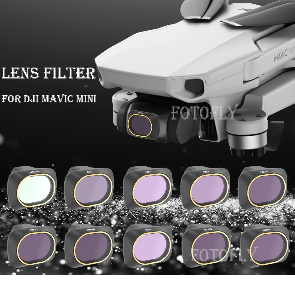 Voor Dji Mavic Mini/Mini 2 Drone Camera Gimbal Lens Filter Uv Cpl Polar Nd Camera Lens Zonnekap Protector accessoires