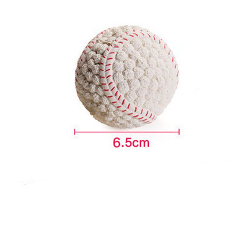 Pet Sof Pet Dog Toys Toy Funny Interactive Interactive latex vocal ball Dog Chew Toy For Dog Tooth Clean football Ball: white ball 6.5 cm