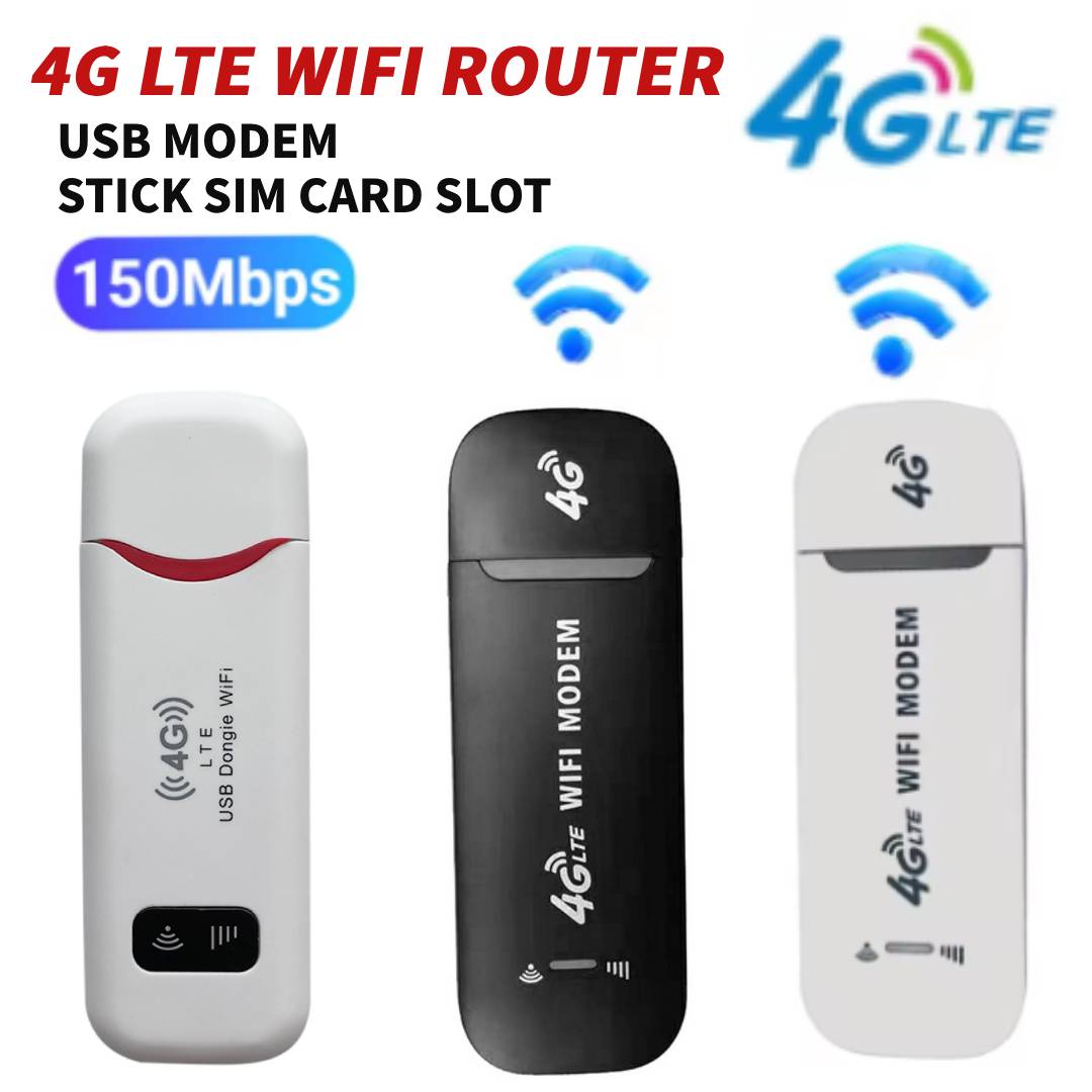 4G LTE WiFi Router Wireless USB Dongle 150Mbps USB Modem Stick SIM Card Slot Mobile WiFi Router for Home Office PC