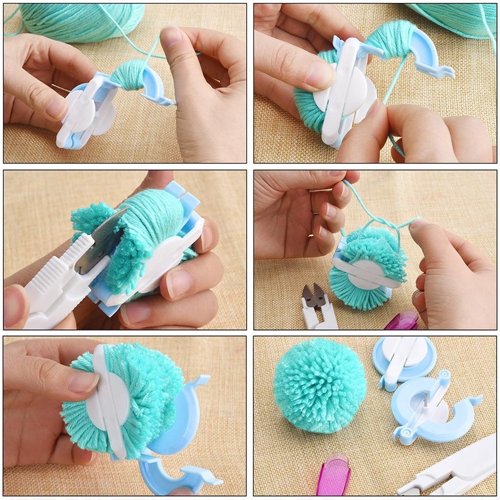 4pcs Diy Wool Knitting Ball Tool Kit For Children And Adults With Wool Woven Diy 4 Sizes #es