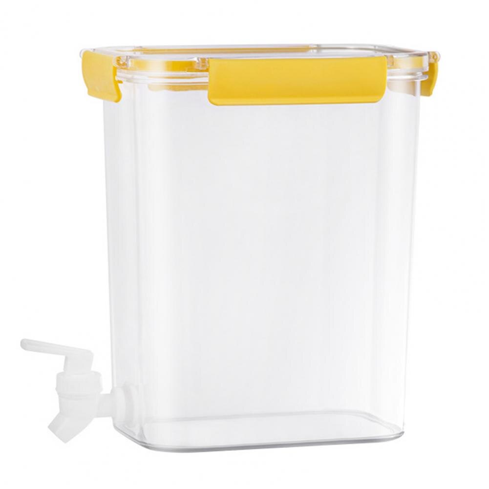 3.5L 4.5L Cold Kettle Large Capacity Multipurpose PET Faucet Lemonade Jug for Kitchen : Yellow 4.5L