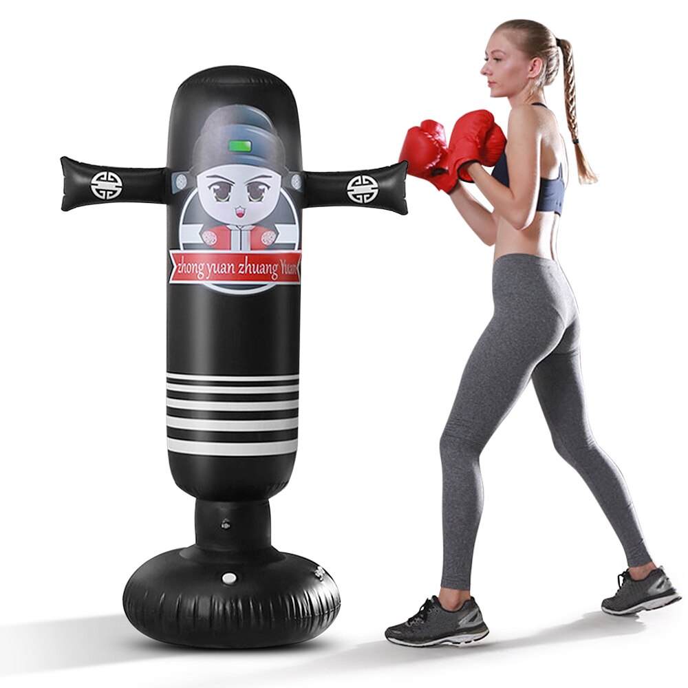 5.2ft Inflatable PVC Boxing Bag Inflatable Punching Bag Fitness Boxing Target Bag