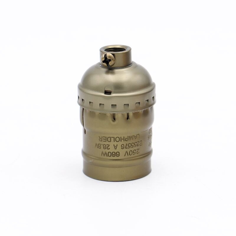 Vintage Lamp Socket E27 E26 Bulb Lamp Holder With Pull Chain Swith And Knob Switch: Beige / 2G11