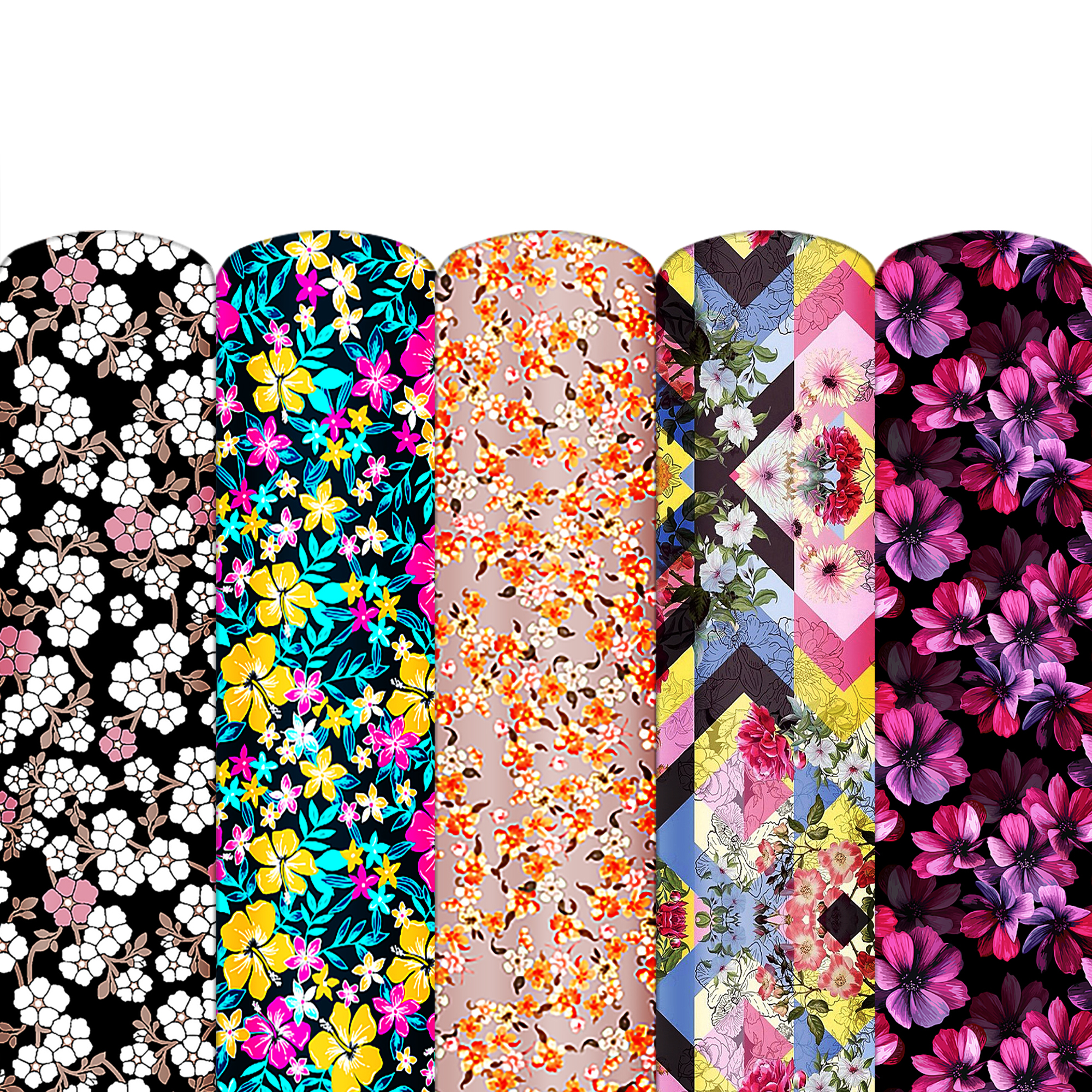 Bloem Thema Faux Lederen Lakens Bloemen Camo Gedrukt Synthetisch Leer Stof 20X33Cm Voor Diy Oorbellen Haarelastiekjes ambachten