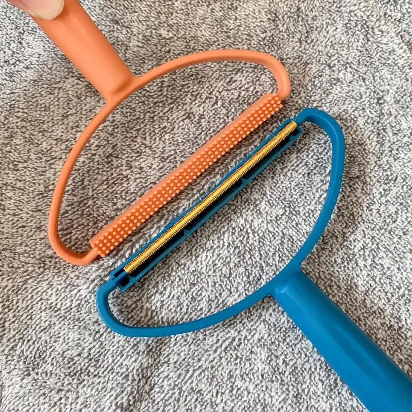 Draagbare Handmatige Ontharingsmiddel Tapijt Wollen Jas Kleding Scheerapparaat Borstel Tool Ontharingsbal Breien Pluche Dubbelzijdig Scheermes