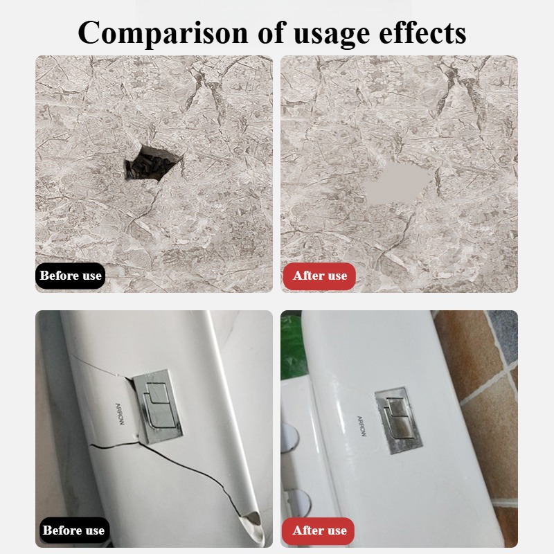 Kit de pasta de reparación de azulejos, juego de herramientas de reparación de ducha y azulejos para baño, pasta de grietas de cerámica de porcelana de fibra de vidrio para pared