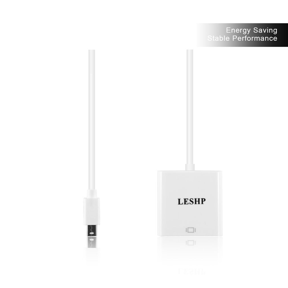 Leshp 1080P Mini Display Port Naar Vga Man-vrouw Video Adapter Converter Wit Voor Vga Monitoren Projectoren En tvs