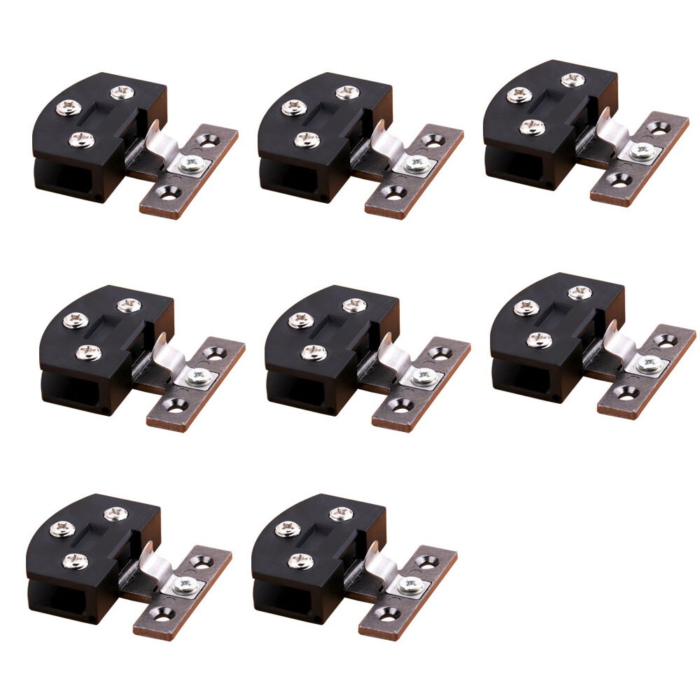 8 Pcs Fitting Glass Door Hinge Glass Clamp Bright Brushed Black Galss Clamp Cabinet Door Hinges Cabinet Hinges Swivel Clamp