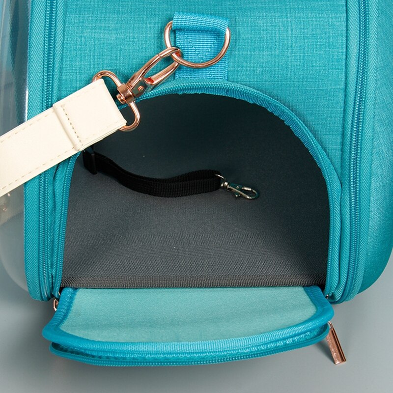 Soft Comfortable Pet Bag Foldable Cat Outing Bag Blue Pet Backpack PVC Space Capsule Cat Bag Transparent Portable Cat Bag