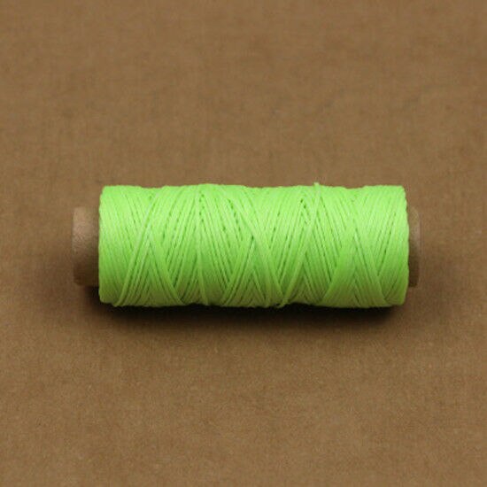 1mm Leather Sewing Flat Waxed Thread Wax String Hand Stitching Craft 50M 150D: Bright green