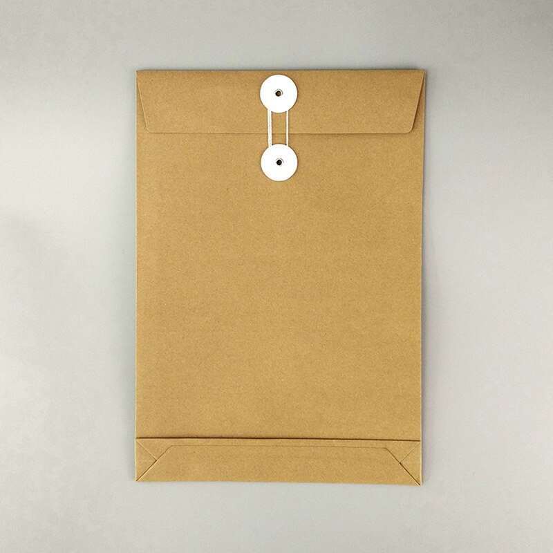 10pcs A5 Blank File Folder/Pocket Paper Document Bag - Multi colors available: Kraft