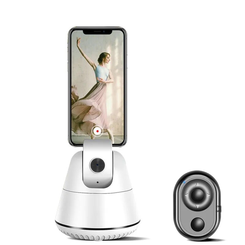 Auto Face Tracking Camera Gimbal Stabilizer Smart Shooting Holder 360 Rotation Selfie Stick Tripod for Live Vlog Video Recording: add remote control