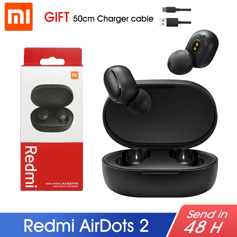 Originele Xiaomi Redmi Airdots 2 Tws Bluetooth 5.0 Ruisonderdrukking Met Mic Ai Controle Redmi Airdots S Echte Draadloze Headset