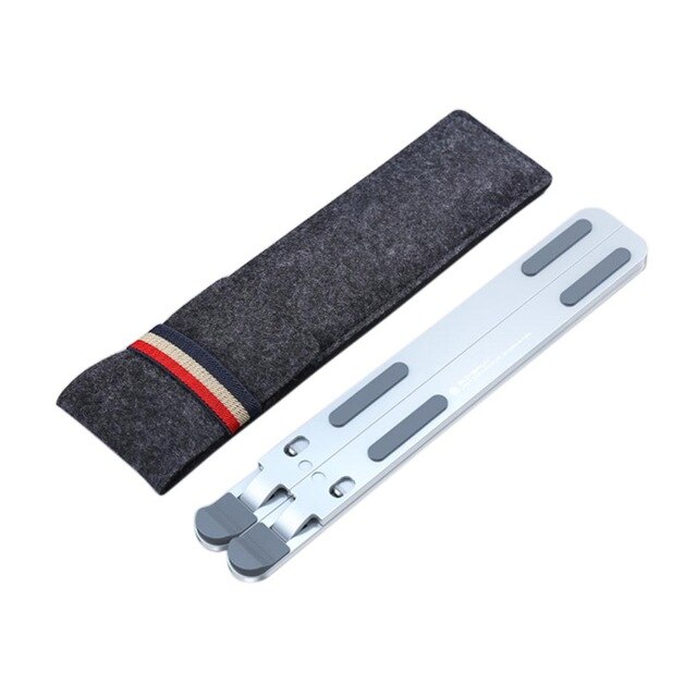 Support pour ordinateur portable pliable en aluminium réglable à 4 vitesses support pour ordinateur portable de bureau support pour ordinateur portable de 7-15 pouces Macbook Pro Air: P11 Silver