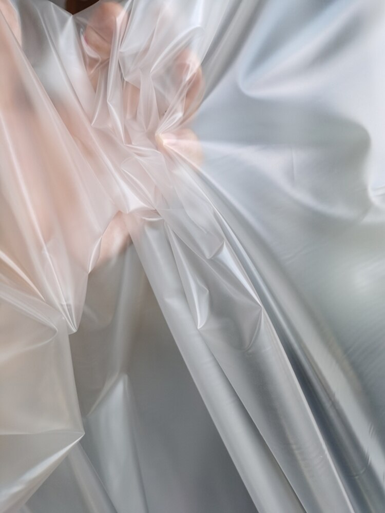 Translucent Misty Tpu Stof See-Through Plastic Kleding Mode Regenjas Waterdichte Naaien Diy Stof