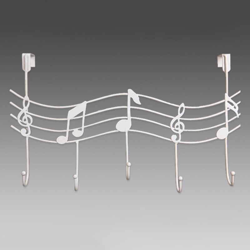 Wavy Musical Notes Wall Coat Hooks Clothes Door Hanger Finish Simple Decorative Household: WT