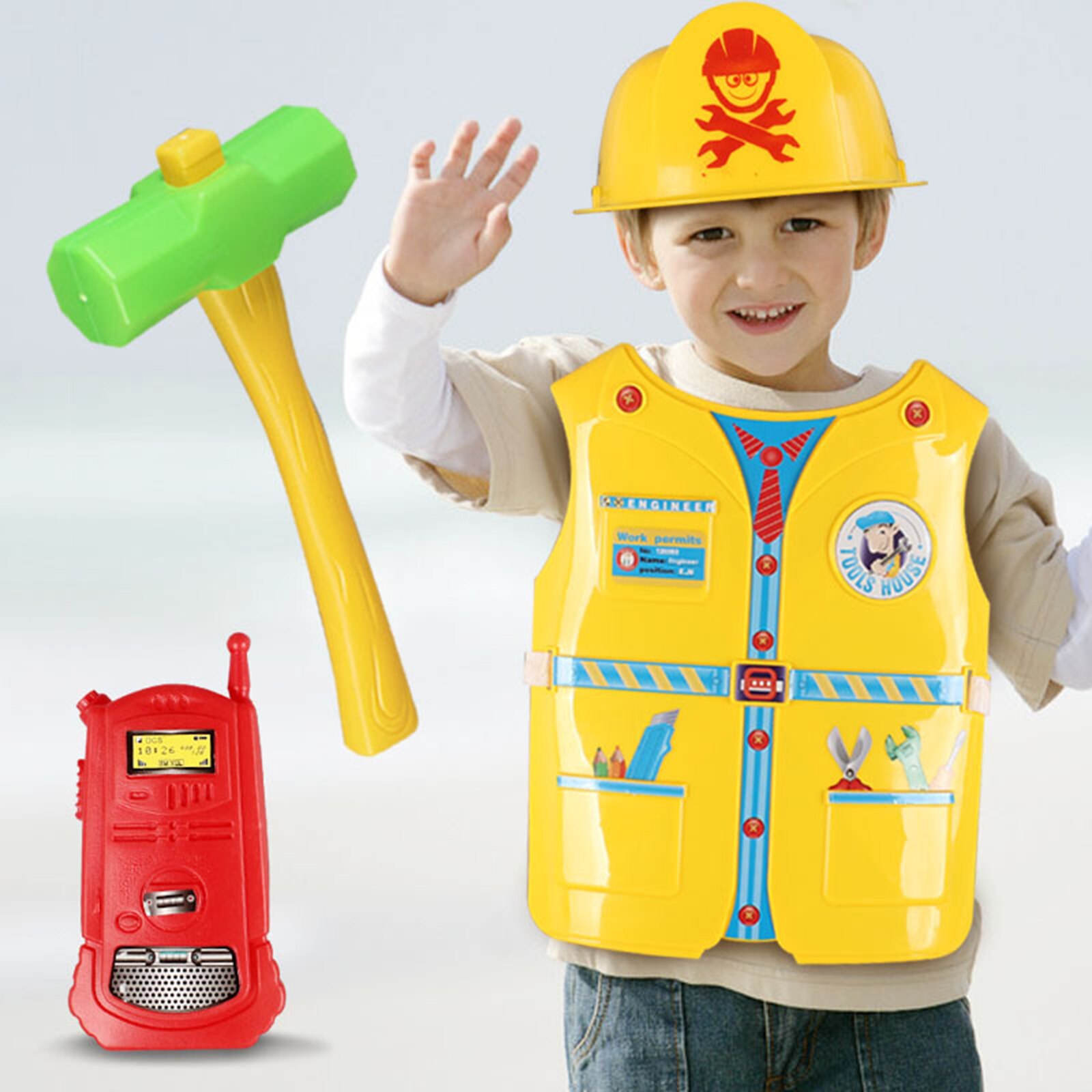 Disfraz de ingeniería de Halloween para niños, conjunto de juegos de rol, de cumpleaños