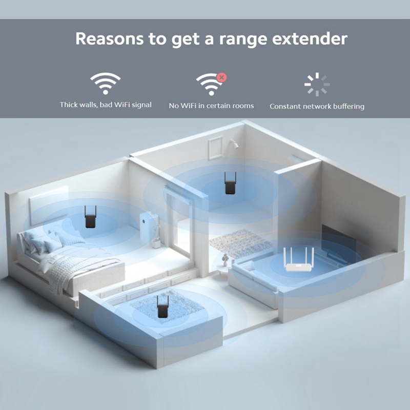 Xiaomi mi wifi range extender  ac1200 til trådløs router 1200m wifi repeater pro forstærker netværksudvidelse 2.4 ghz 5 ghz roteador