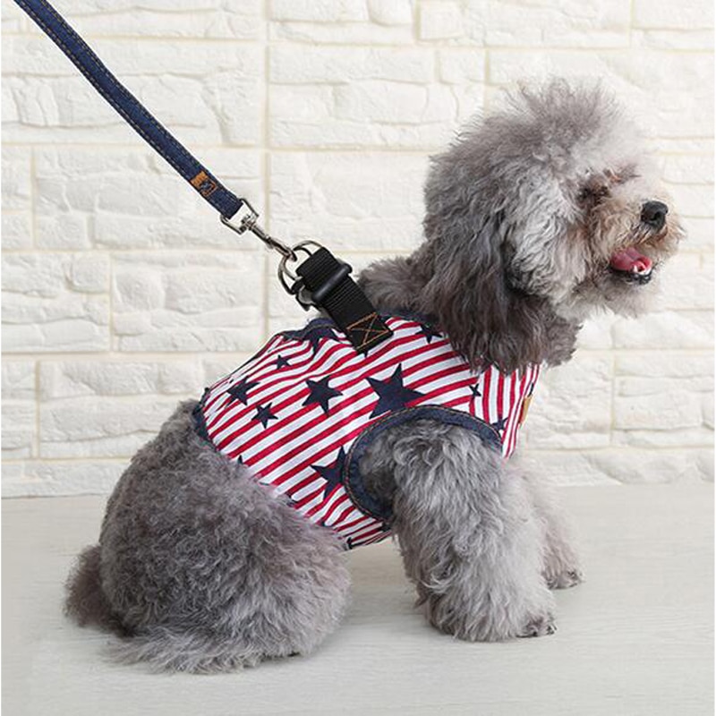 Atmungsaktive Streifen Haustier nutzbar machen Tarnung Hund Weste Welpen Leinen Kleine Hunde Leine einstellen Für Chihuahua Teddy S M L XL
