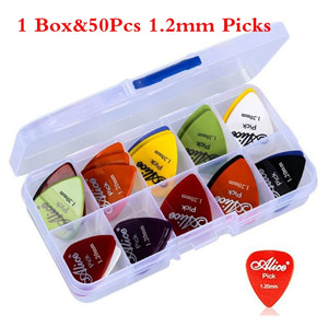 20/50 Stks/set Elektrische Gitaar Pick Akoestische Muziek Picks Plectrum 0.58/0.71/0.81/0.96/1.20 /1.50 Mm Dikte Gitaar Accessoires: 1Box and 50 1.2mm