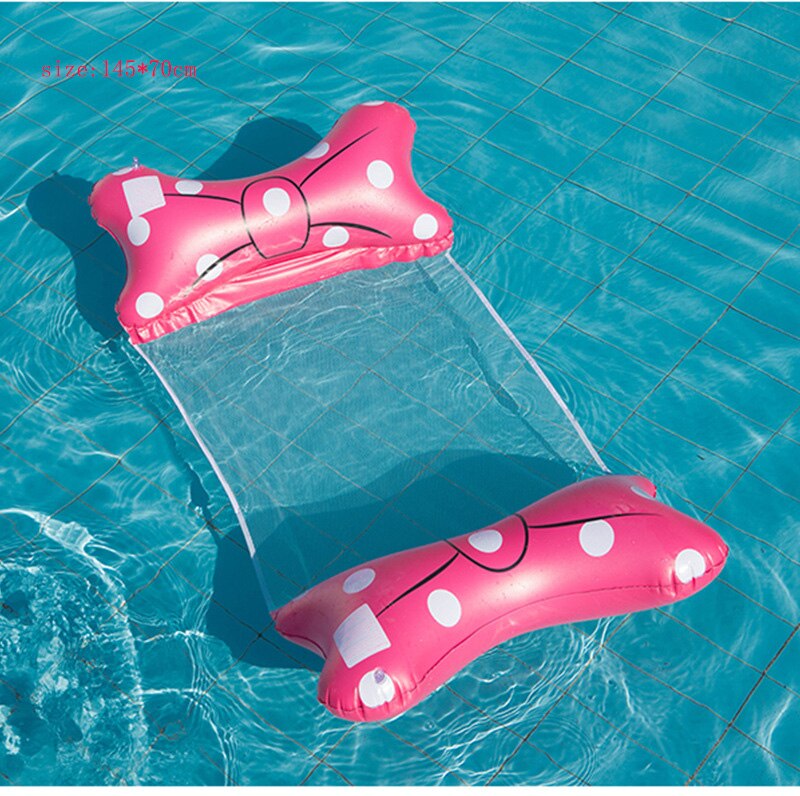 Opblaasbare Water Speelgoed Voor Volwassen Hangmat Deckchair Water Opvouwbare Deckback Deckchair Opblaasbare Drijvende Hangmat Outdoor Speelgoed: butterfly Rose red