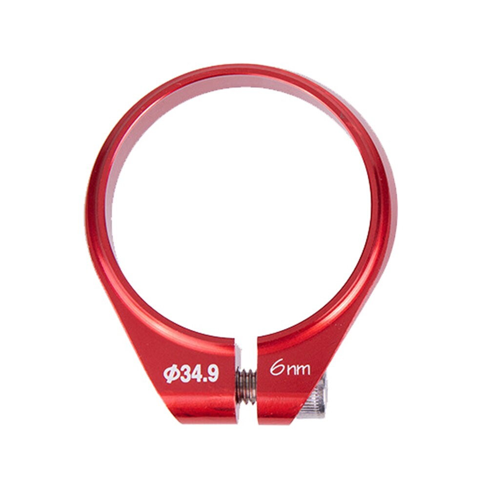 1pc fiets zadelpenklem 34.9mm fietsonderdelen mtb racefiets fiets zadelpen buisklem aluminiumlegering: Rood