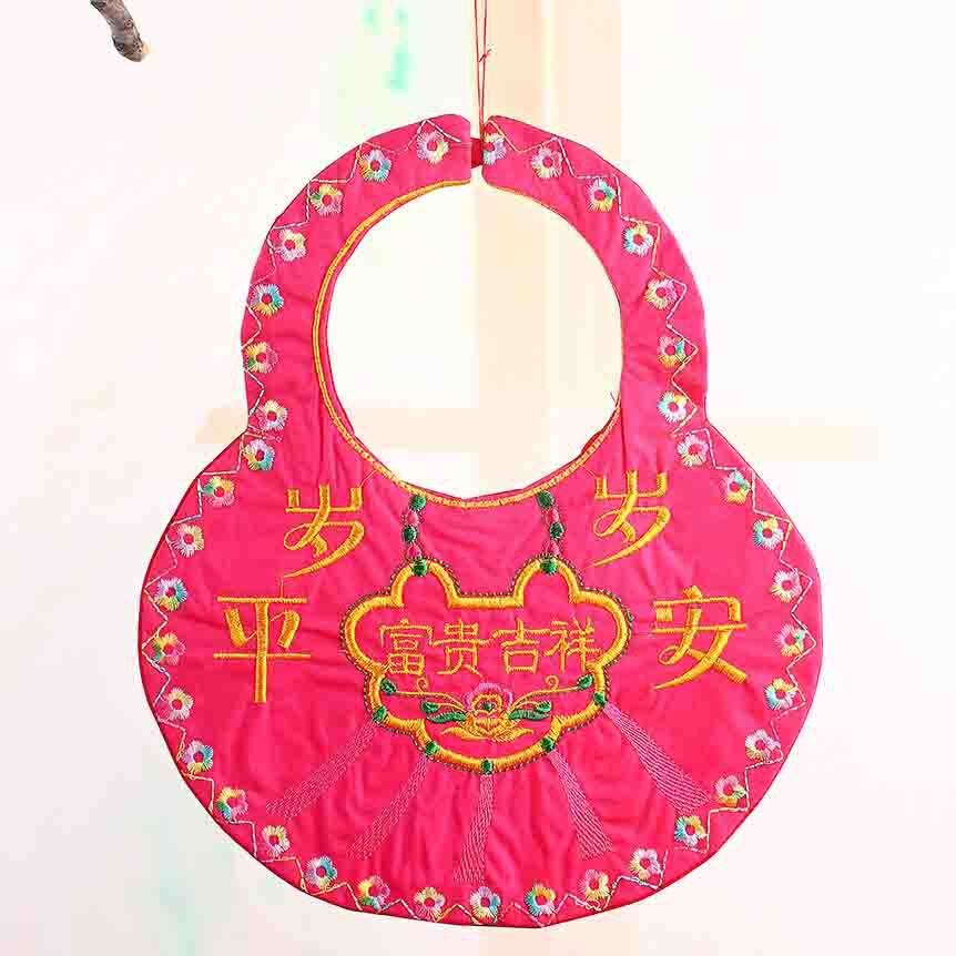 Baberos de tigre rojo bordado tradicional chino, buenos deseos y suerte para bebés de 0 a 2 años, Ropa Para eructos: H