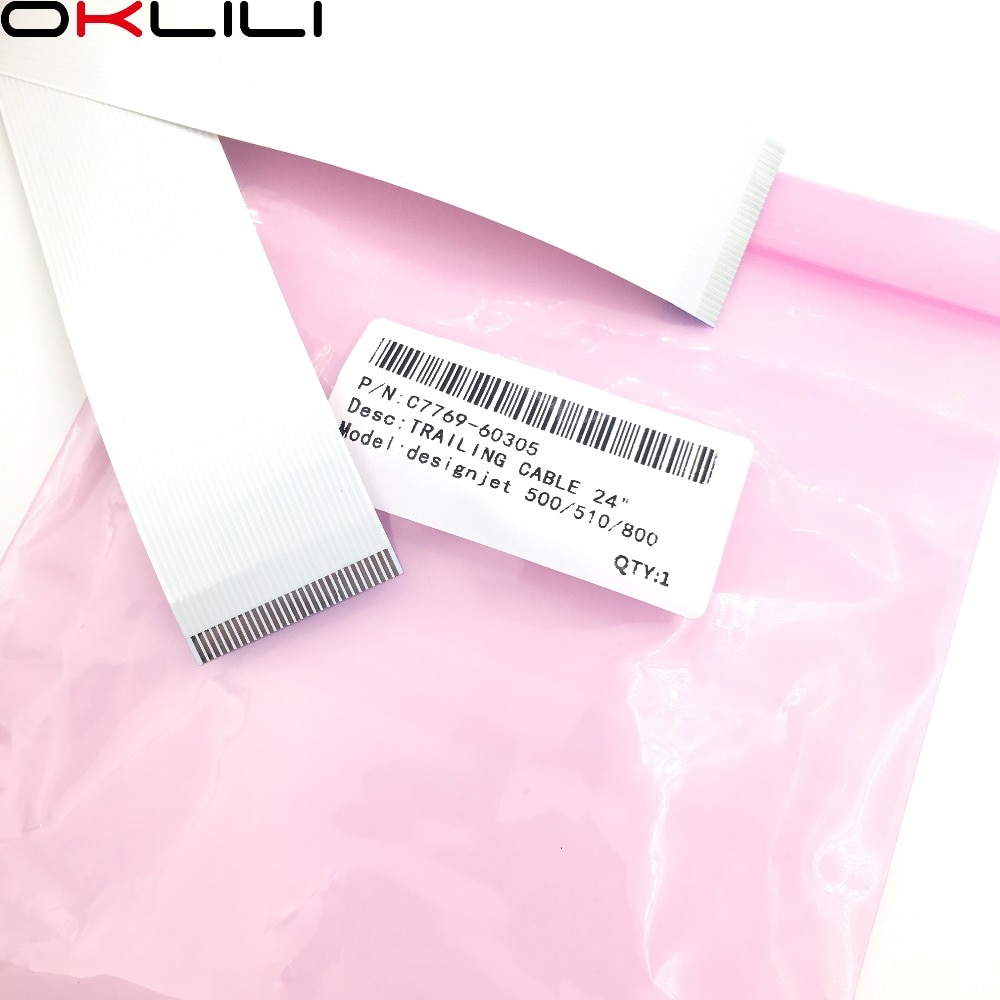 1 SETX C7769-60305 C7769-60147 Vervoer Vergadering Platte Trailing Kabel 24 "voor HP 500 500 st 800 800 st 510 510 st 820 mfp T770 T1200