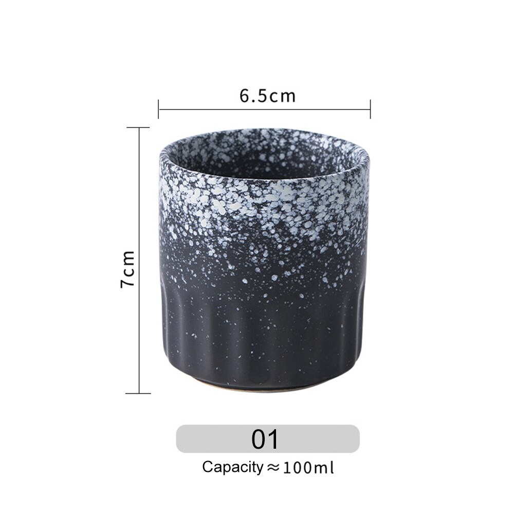 Japanse Stijl Theekopje Water Cup Steengoed Keramische Handgeschilderde 100Ml Kungfu Theekopje Cuisine Drinkware Handgemaakte Moederdag: A
