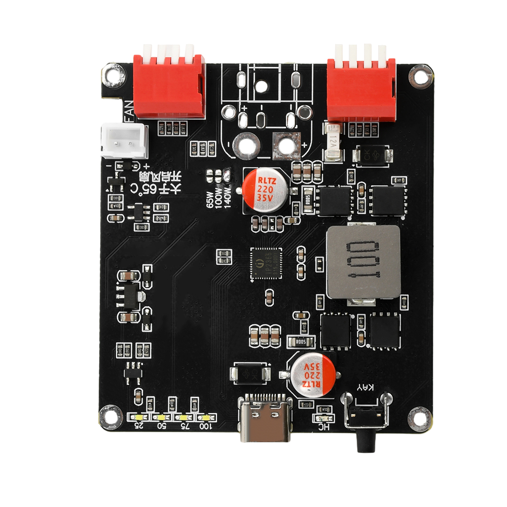 140W Bidirectionele Snelle Lader Module 2S 3S 4S 5S 6S Lithium batterij Opladen Board IP2366 Li-Ion Lifepo4 BMS Lader Module: Rood