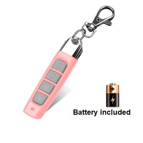 Universele garagedeuropener afstandsbediening 433MHZ kloon leren rolling code duplicator voor poort garagedeur: Roze
