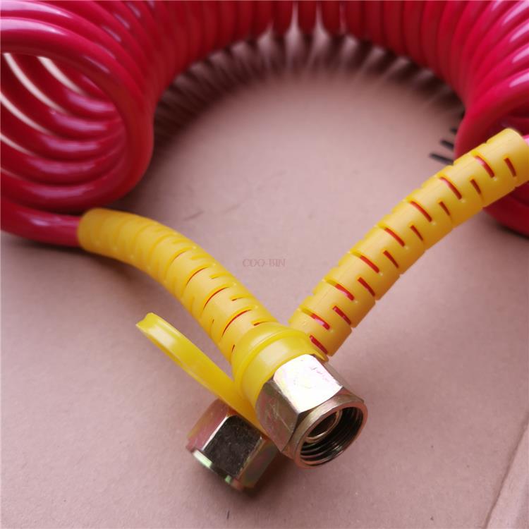 Semi-trailer brake air pipe spiral tube traction truck explosion-proof high pressure anti-freeze PU connection air brake pipe