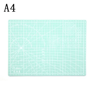 A3 A4 PVC Rectangle Grid Line Engraving Cutting Board Mat Pad Patchwork Tools Manual DIY Cutting Board Double-sided Self-healing: A4-light-green