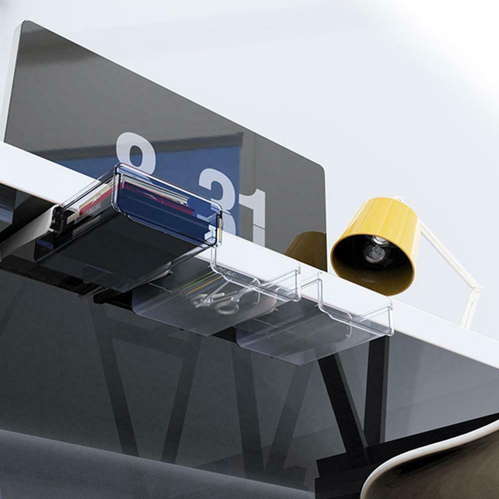 Under Desk Table Drawer Tray Organizer Hidden Storage Box Self Adhesive Office