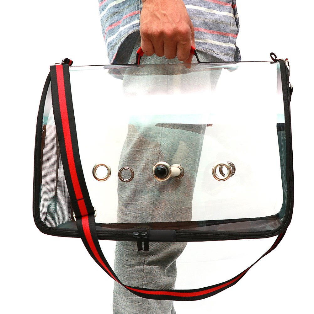 Leve Transportadora Pássaro Gaiola Papagaios de PVC Claro e Transparente Respirável Bolsa de Viagem HG99