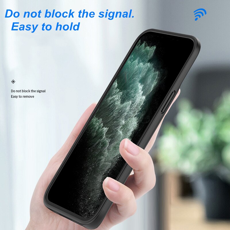 6800 Mah For iphone 12 Mini 12 Pro 12 Max Pro Max Battery Case Silicone Material Power Bank Battery Charger Case