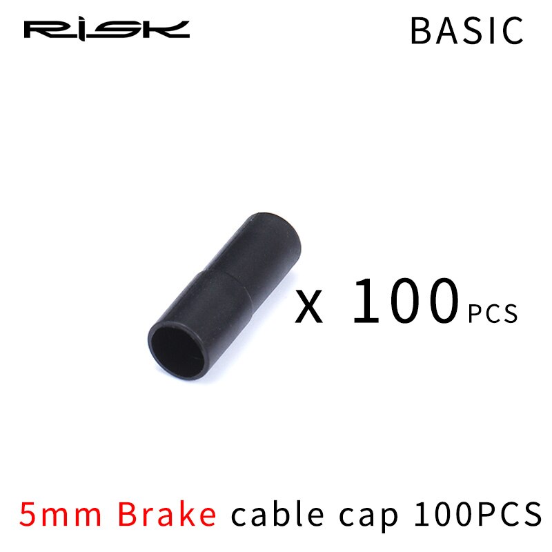 Risk capa do cabo da bicicleta com 100 peças, tampas básicas 4mm para cabo de freio 5mm, capa para cabo de câmbio, desviador de bicicleta à prova de poeira, tampa do cabo de câmbio: 5mm Brake 100