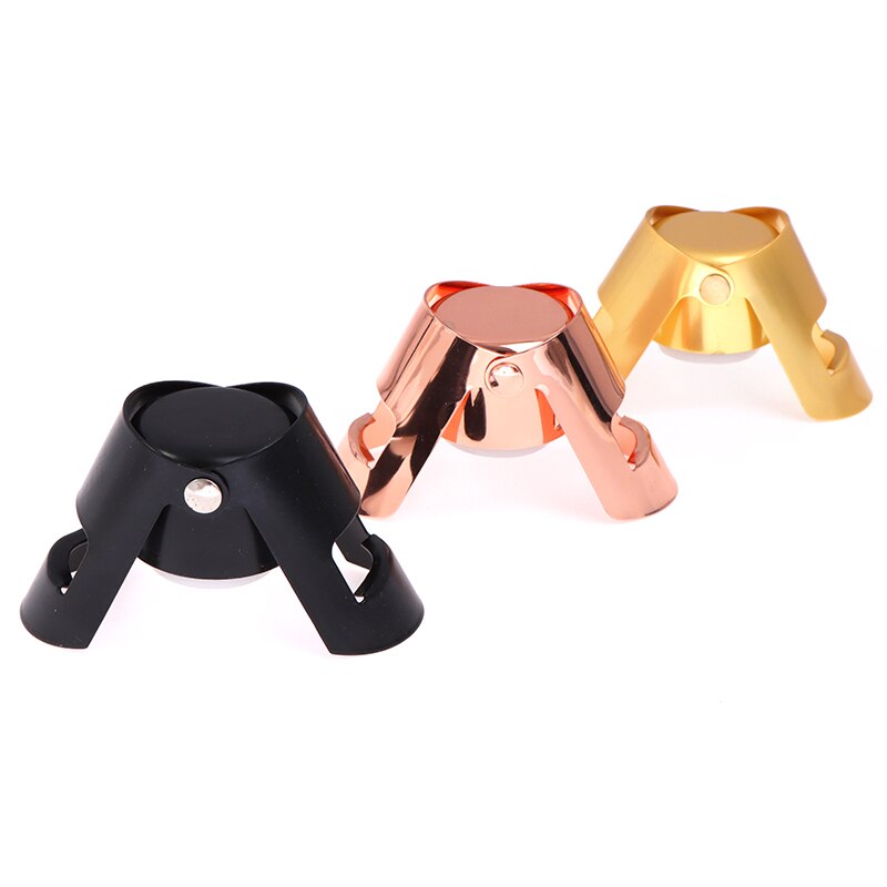 1PC Stainless Steel Bottle Cap Champagne Red Wine Silica Gel Preservation Cap Wine Stopper Kitchen Bar Tool