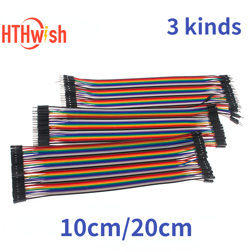 Cables de puente Dupont de 20 pines, 10cm, 20cm, macho a macho, hembra a hembra, macho a hembra, f o Arduino y proyectos electrónicos de bricolaje