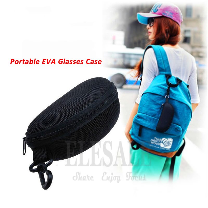 Portable EVA Glasses Case Carring Box With Bag Hook For Work Safety Goggles Sunglasses Protector