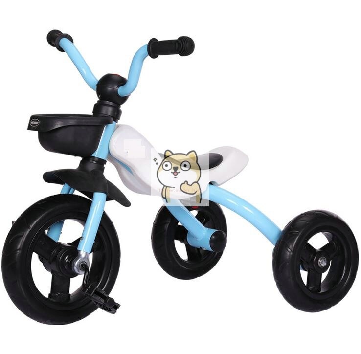 Draagbare opvouwbare driewieler schuim band kinderen opvouwbare driewieler fiets Gratis opblaasbare baby fiets: Blauw