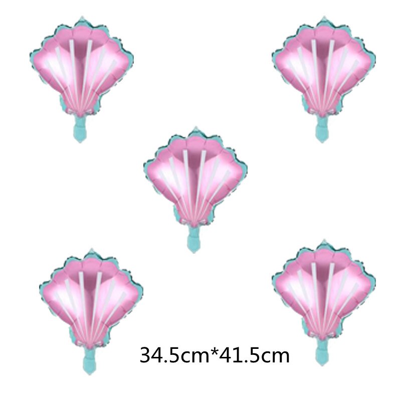 5/10pcs Coquillages Ballon D&#39;hélium Feuille Océan Sirène Thème Pour Bébé Douche Anniversaire Mariage Hawaii Fête De Plage D&#39;été Fournisseurs: 4 / 10pcs