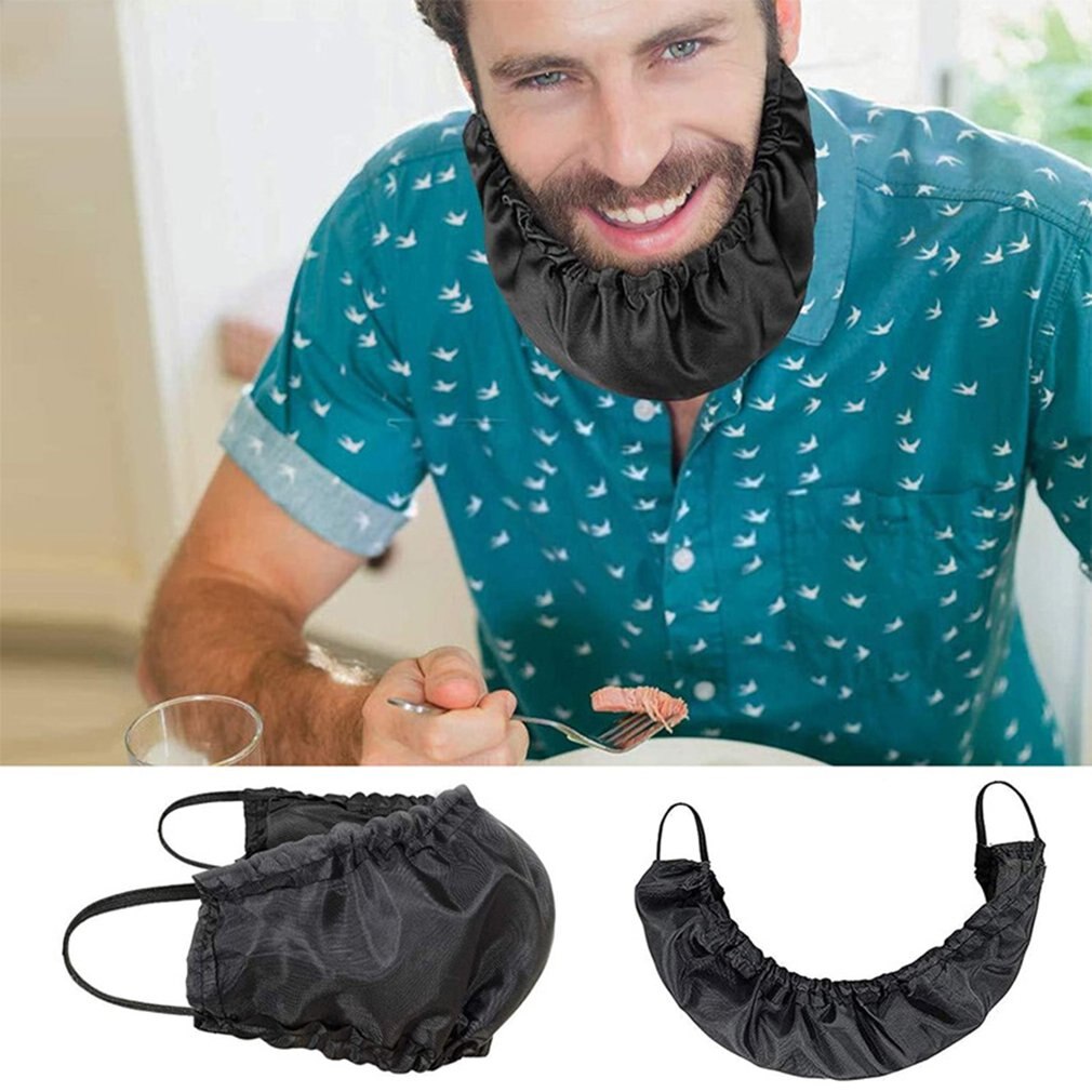 Men Beard Bandanas Covers Adjustable Facial Hair Apron Guard Bonnet Mens Bedtime Bib Cap Comfy Facial Hair Apron Oil-proof