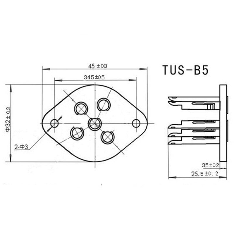 10pcs ceramic tube socket 5 pin tube socket TUS-B5 silver foot for EL34 KT88 6550 KT66
