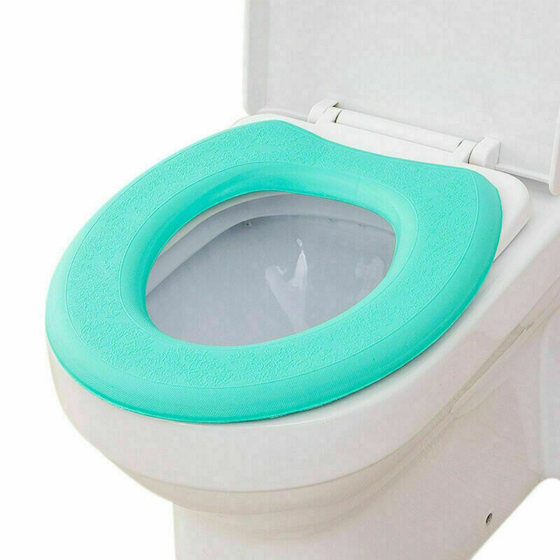 Cubierta gruesa de goma EVA para inodoro para baño, alfombrilla blanda impermeable para inodoro, pasta de Velcro, accesorios tipo O: SFZ8271